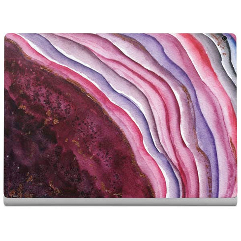Plum Watercolor Geode Surface Book 2 15in Skin